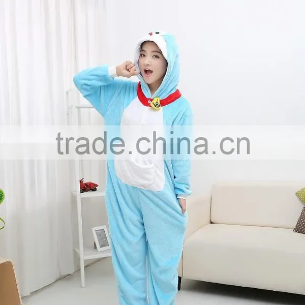 Flannel Cartoon Adult Animal Jumpsuit Animal Pajamas Jumpsuit Doraemon Design photo-5