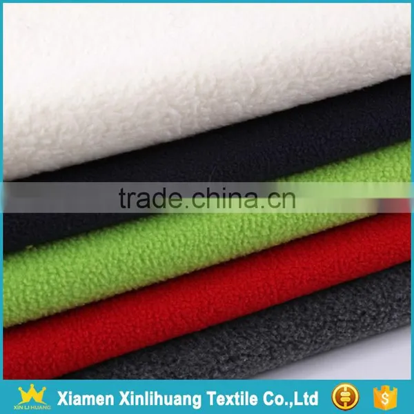 High Quality Cheap Knitted 100 Polyester Anti Pilling Polar Fleece Fabric photo-2