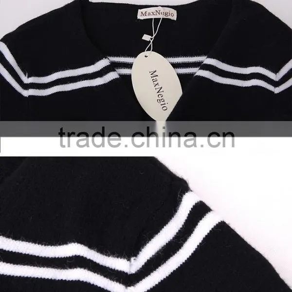 Garment Manufactorer Wholesale Great Design Fashion Casual Wear Stripe Long Winter Coats Ladies 2017 photo-5