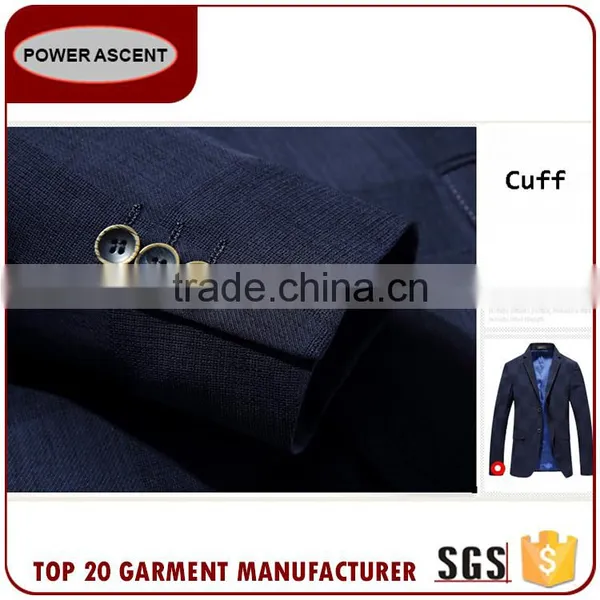 Wholesale Casual Men'S Fashion Check Button Suit Jacket Blazer photo-5