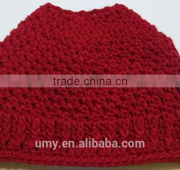 Yellow Wholesale Messy Bun Ponytail Beanie Crocheted Hat photo-4