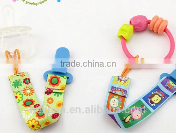 Top Quality Polyester Material Leash, Rubber Band Plastic/metal Nipple Pacifier Clips photo-4