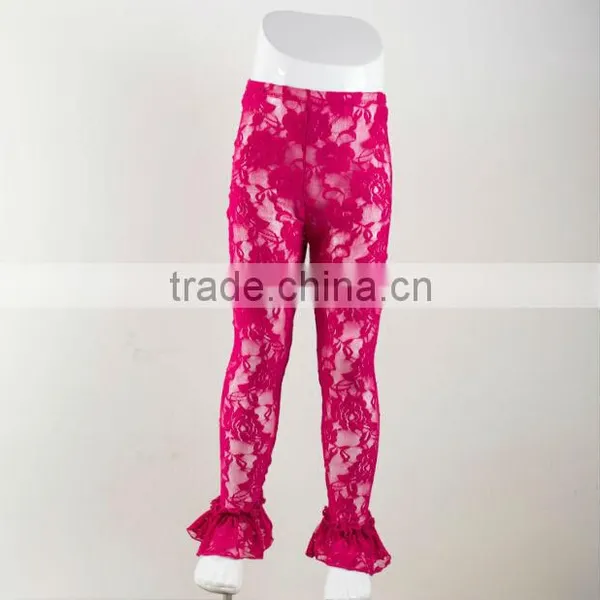 Princess Fashion Boutique Leggings,Floral Ruffles Flower Leggings Pants Layer Transparent Gauze Laciness Fluffy Lace Trousers