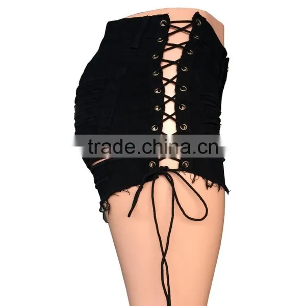 Wholesale Black Booty Women Sexy Bandage Summer Shorts photo-6