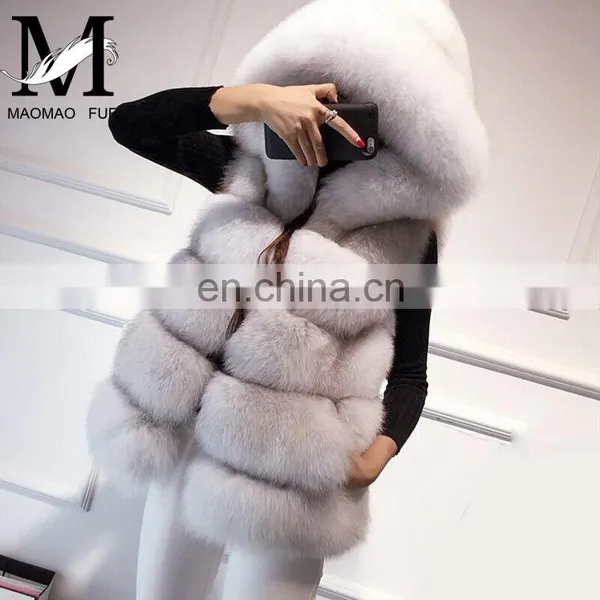 2015 New Design Genuine Fox Fur Short Vest Colorful / Fur Vest Fox photo-6