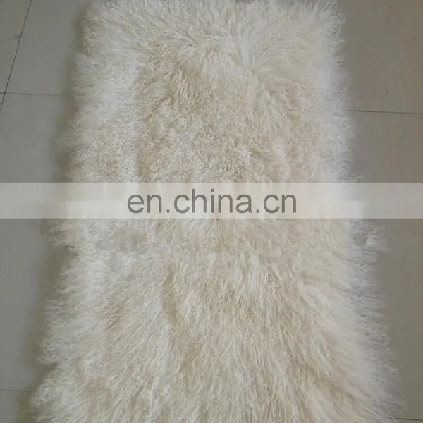 Wholesale Long Hairs Mongolian Lamb Fur Plate Real Tibetan Lamb Fur Plate