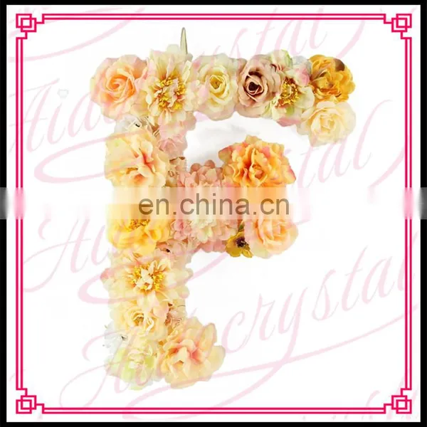 Aidocrystal Hot Sale Oem Design Artificial Silk Fabric Wedding Decor Floral Arrangement Letter F photo-5
