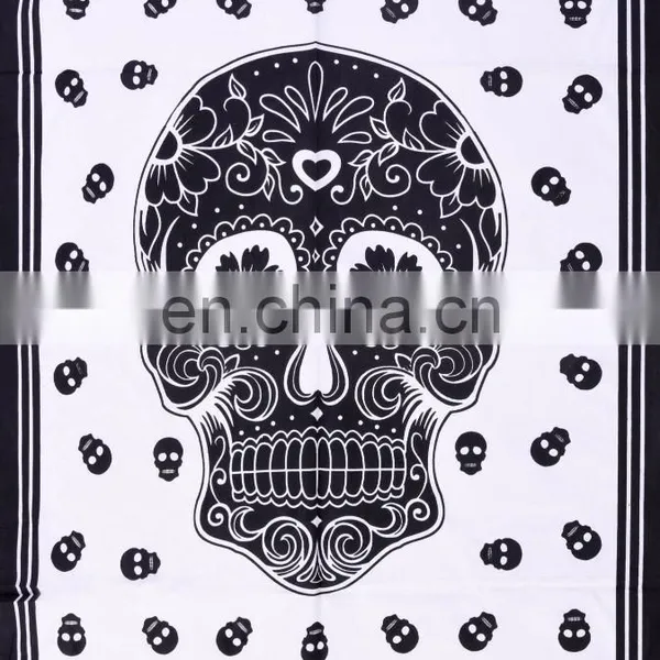 Indian Latest Tapestry Throw Cotton Yoga Mat Skull Mandala Design Meditation Wall Hanging photo-2
