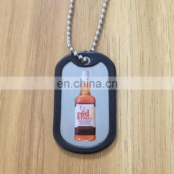 Stock Size Silicone Aluminum Dog Tag With Ball Chain photo-4