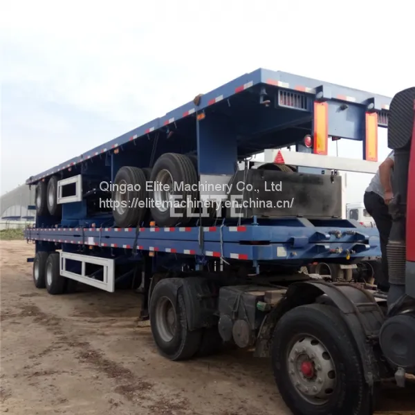 12.5m Container Semi Trailer 40ft 2 Axle Flatbed Trailer for Sale Low Price photo-3