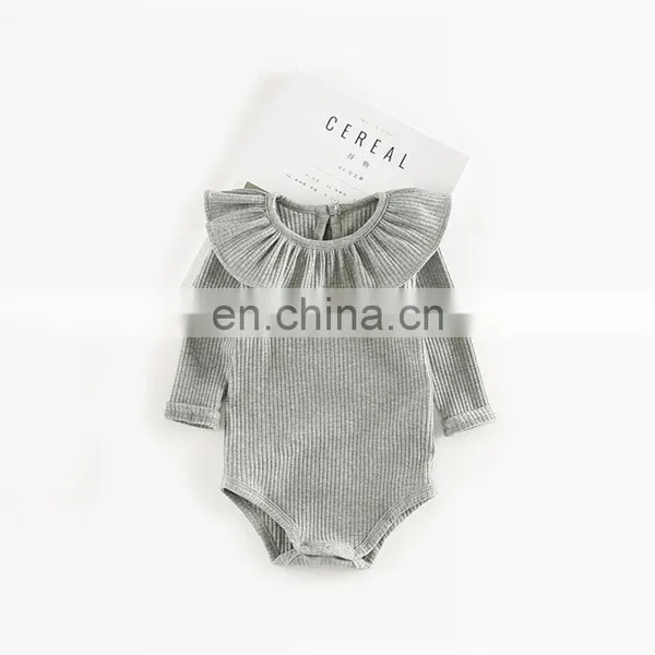 Infants & Toddler Clothes Rib Cotton Ruffle Princess Baby Girls Romper photo-2