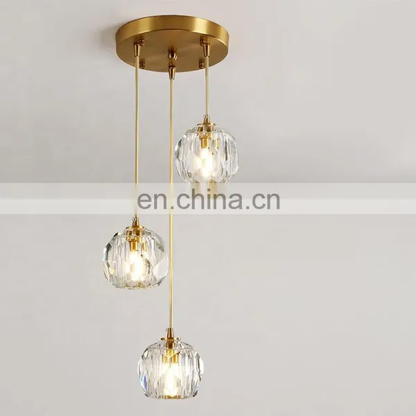 Decoration Luxury Lighting k9 Crystal Lamps Ceiling Chandelier Hanging Nordic Pendant Light photo-3
