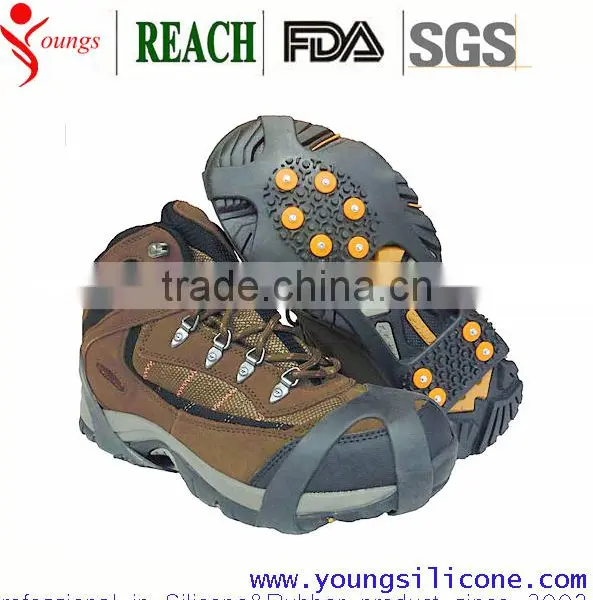 Hot Sale Factory Price Natural Rubber Slip Resistant Rubber Sole Shoe Ice Cleats Grips Rubber Shoes Cover Anti-slip Ice Cleats Quality Choice photo-3