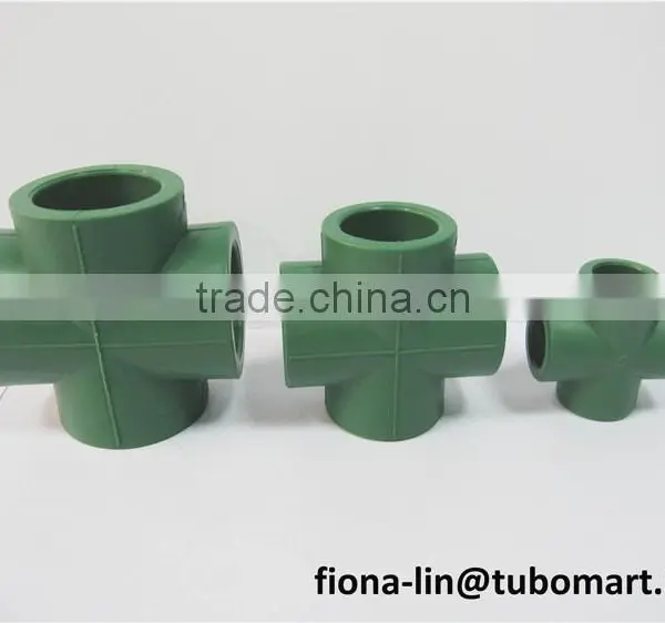 Ppr Cross Pipe Fittings of China Yanshan Material With Various Colors photo-4
