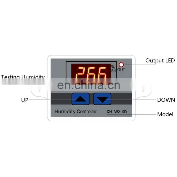XH-W3005 Digital Humidity Controller 220V 12V 24V Hygrometer Humidity Control Switch 0~99%RH Hygrostat With Humidity Sensor photo-3
