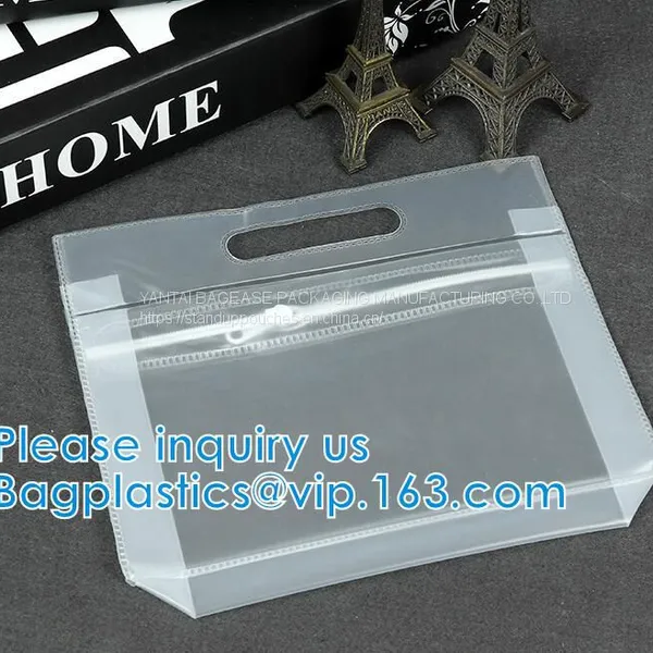 Multi-Purpose Water Resisitant Clear PVC Organizer Bag Pouch With Zipper Closure,Document File Bill Zipper Bag Pencil Pouch photo-3