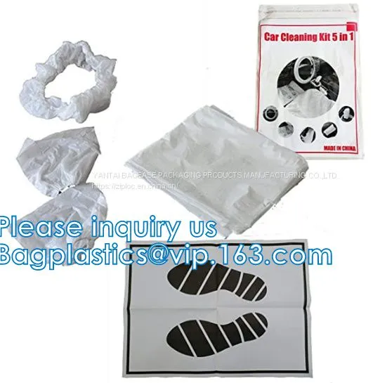 Disposable Plastic Car Cover With Elastic Band Medium Size, Kit De Protection, Car Clean Kit, Car Protection Disposable photo-2