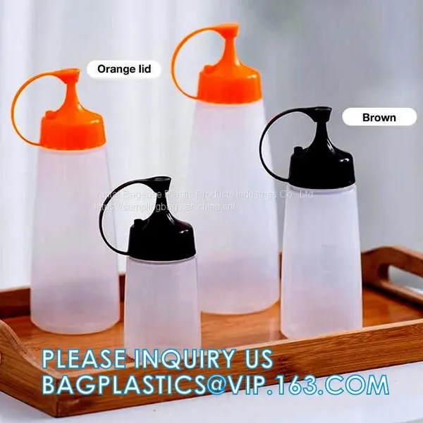 Kitchen Cooking Accessories Condiment Plastic Squeeze Dispenser Bottle for Sauce Ketchup, Wholesale Empty Cheap Soft Plastic Squeeze Soy Sauce Ketchup Dispenser Bottle photo-5