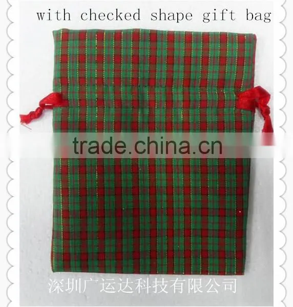 Checked Velvet Gift Pouch/present Bags/packing Bag for Presents Wrapping