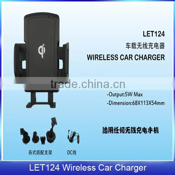 LET124 USB QI Wireless Magnetic Induction Charger Car