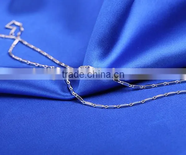 Yiwu Wholesale Jewelry Rhodium Plated Brass Chain Beautiful Oblong Shape Necklace photo-6