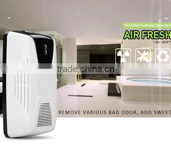 Mini Fan Type Automatic Air Freshener Dispenser Wall Mount ABS Plastic Hotel Room Scent Dispenser for Perfume Essential Oil