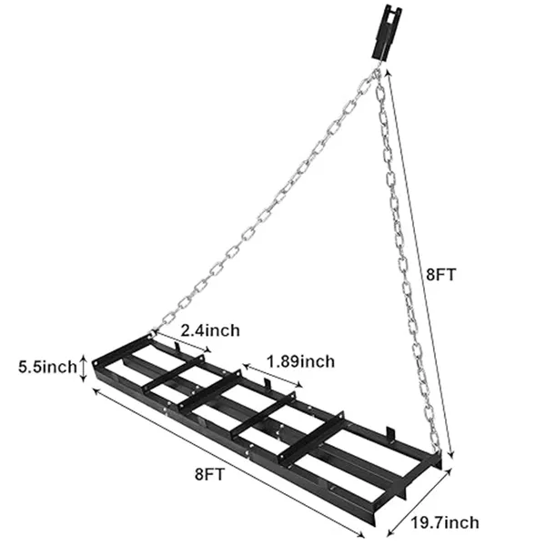 Customized Size Pasture Drag Harrow 3 Point Hitch Expanded Mesh Square Hole Shape Welding & Cutting for Tractor photo-5