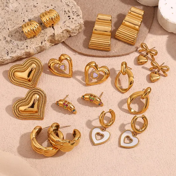 OEM Custom Stainless Steel Earrings Supplier Low MOQ 50 Pairs Polished Surface photo-5
