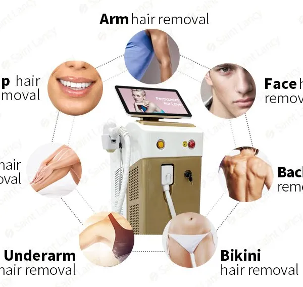 Triple Wavelength 808nm 755nm 1064nm Diode Laser Hair Removal Machine 10Hz Repetition Rate 3-Handle photo-5