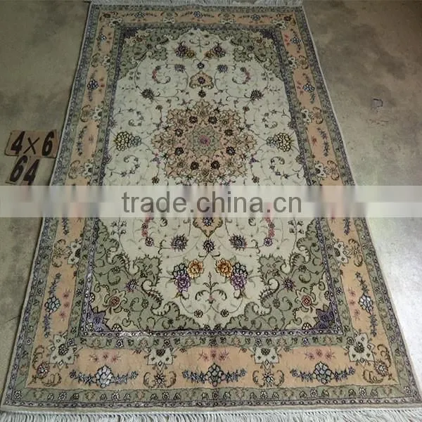 Artificial Silk and Wool Handmade Persian Carpet photo-5