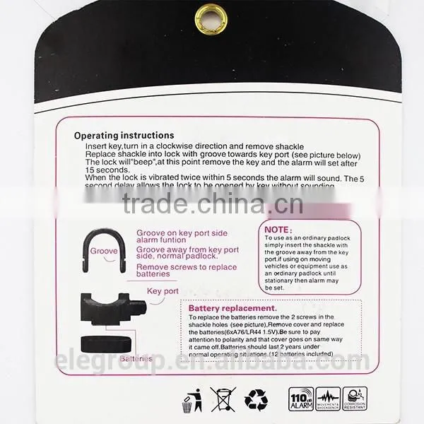 New Padlock Door Alarm Lock photo-4
