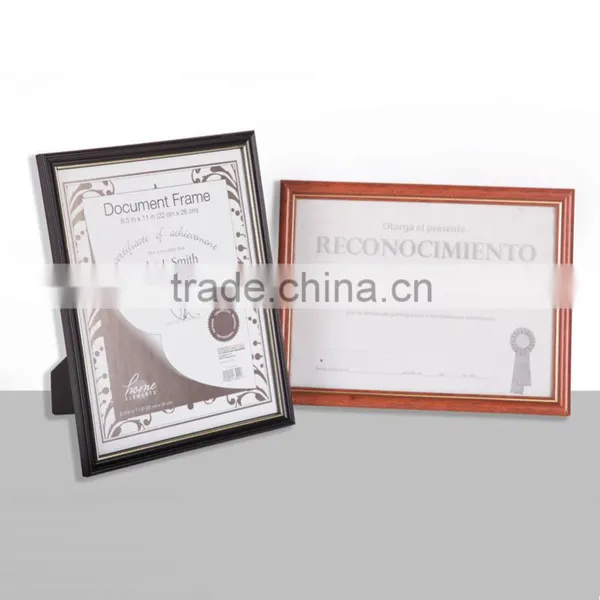 JC 8.5x11in Black and Gold Document Frame Plastic Photo Frame Quality Choice