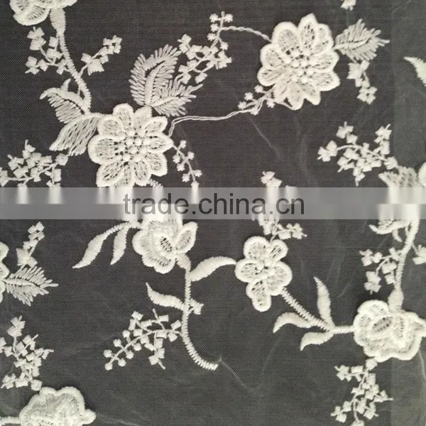 2016 High Quality Lace Accessory Mesh Fabric Milk Silk Chemical Lace for Wedding photo-2