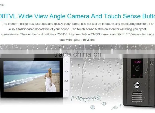 7" Wired Video Door Phone Hands-free Intercom Night Vision Camera Color Monitor photo-6