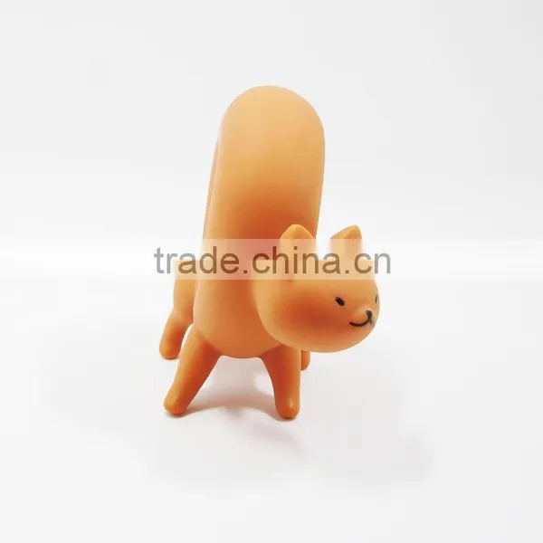 3D Cat Cartoon Figure Custom Vinyl Cartoon Figure Cat Toy Doughnut Cat Design photo-3