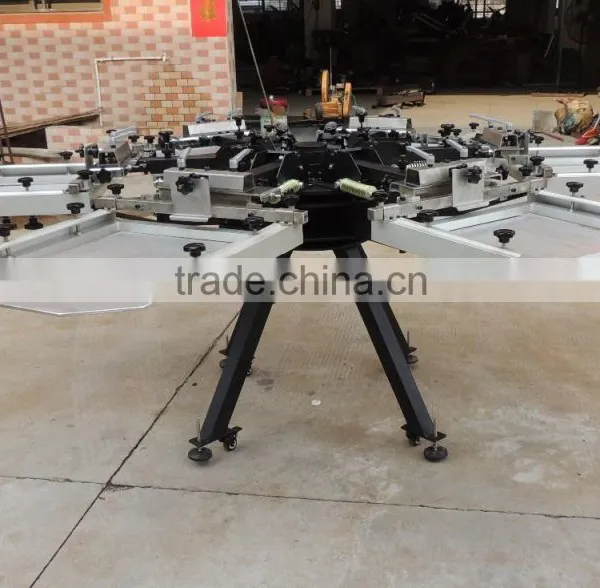 DIY New Double-side Clamp 6 Color 6 Station Manual T-shirt Screen Printing Machine With Micro Adjustment photo-5