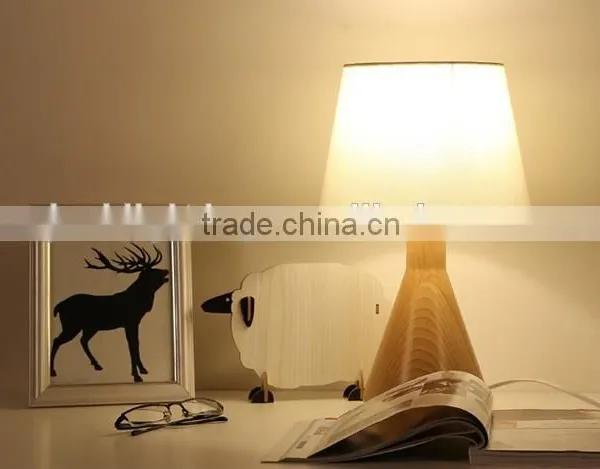 Modern Solid Wood Base Light Table Lamp Small Decorative LED Wood Table Lamp LED Wood Table Light JK-879-19 photo-2