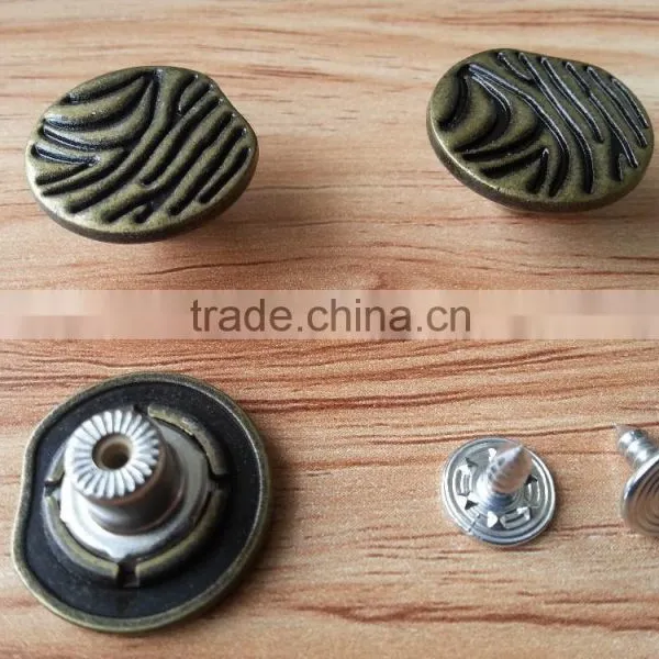 Oxy Brass Color Metal Jeans Button For Jacket and Jeans Clothes -- J1540 photo-3