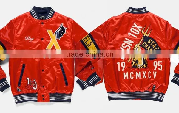 Bomber Satin Varsity Jacket,custom Bomber Satin Varsity Jackets,super Quality Satin Jacket photo-5