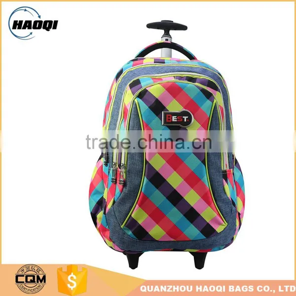 Factory New Design Polyester Kids Trolley School Bag for Girls Supplier's Choice