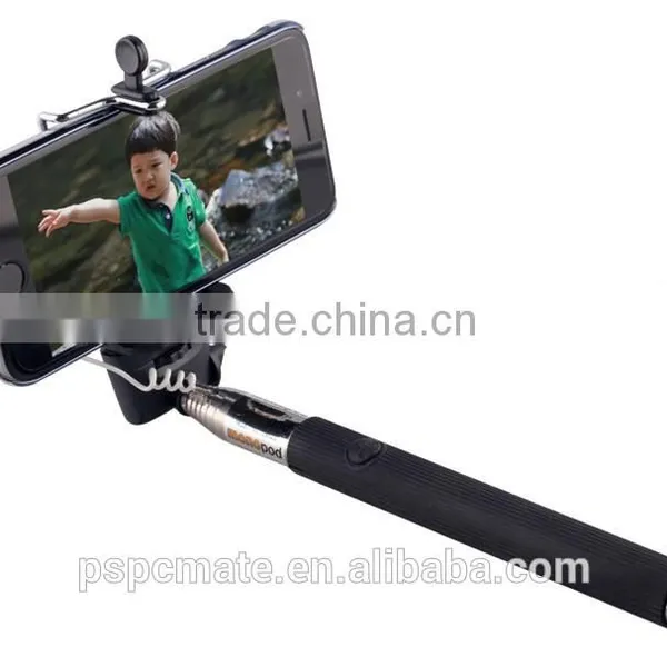 Extendable Handheld Selfie Stick With Cable Wired Remote Shutter Selfie Stick Telescopic Holder Different Color for Choice photo-5