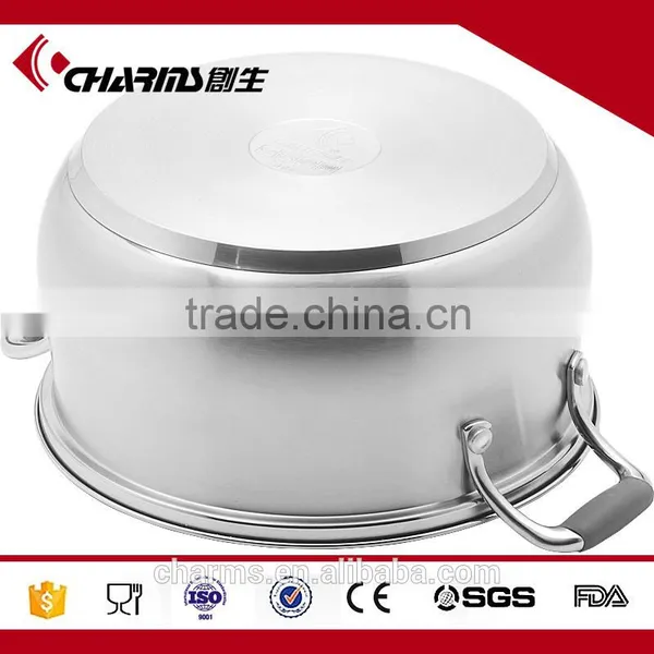 Sandwich Bottom Stainless Steel Cookware Steam Cooking Pot photo-5