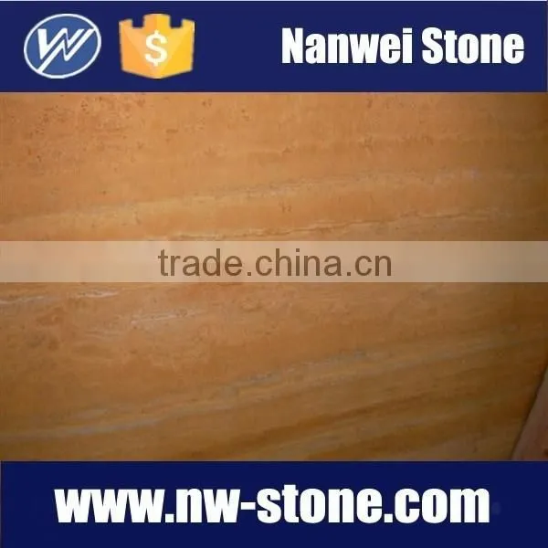 Golden Travertine Marble Slab(big Slab),yellow Marble