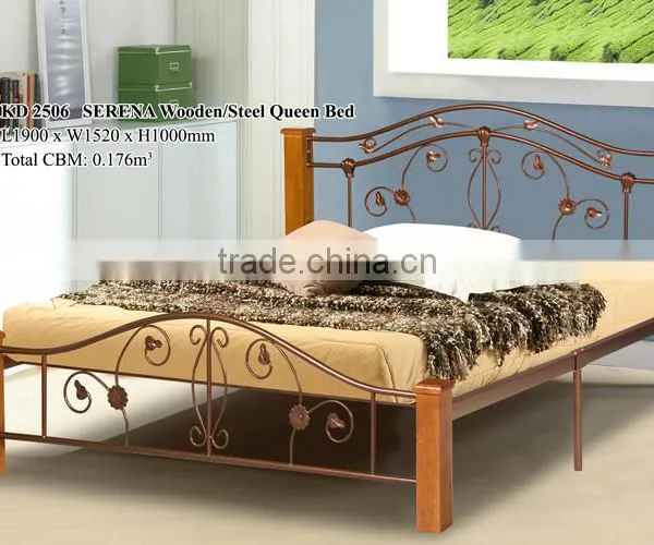 Wooden/Steel Queen Bed
