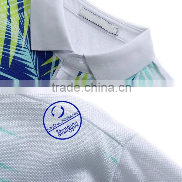 Fancy Printed Allover Men's Polo Shirt 100%cotton photo-5