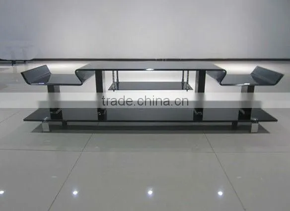 Modern Hot Bending Glass Tempered Glass TV Stand for Living Room photo-6