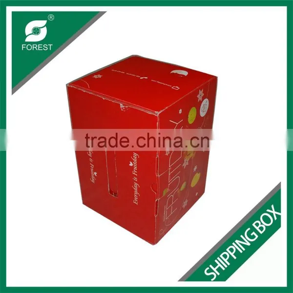 CORRUGATED FRUIT SHIPPING BOX FULL PRINTING SHIPPING BOX WITH PLASTIC HANDLE FOR PACKING FRESH FRUIT photo-2