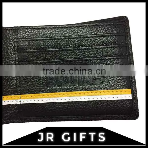 Wholesale Black Leather Men Travel Wallet