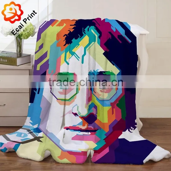 Printable Queen Size Winter Sublimation Heat Transfer Printed Polar Fleece Blanket photo-2