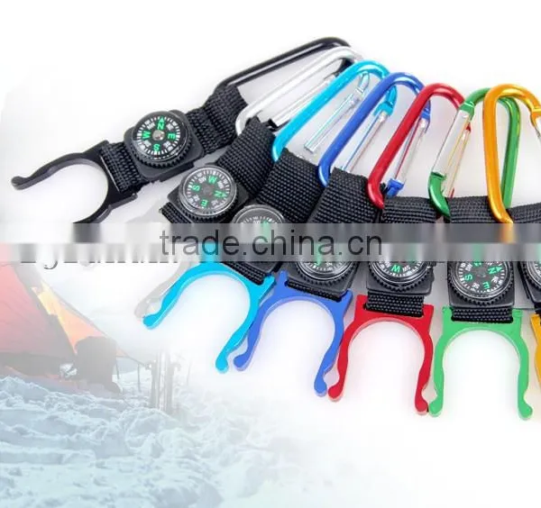 Outdoor Hiking Bottle Buckle With Compass Water Botters Buckle